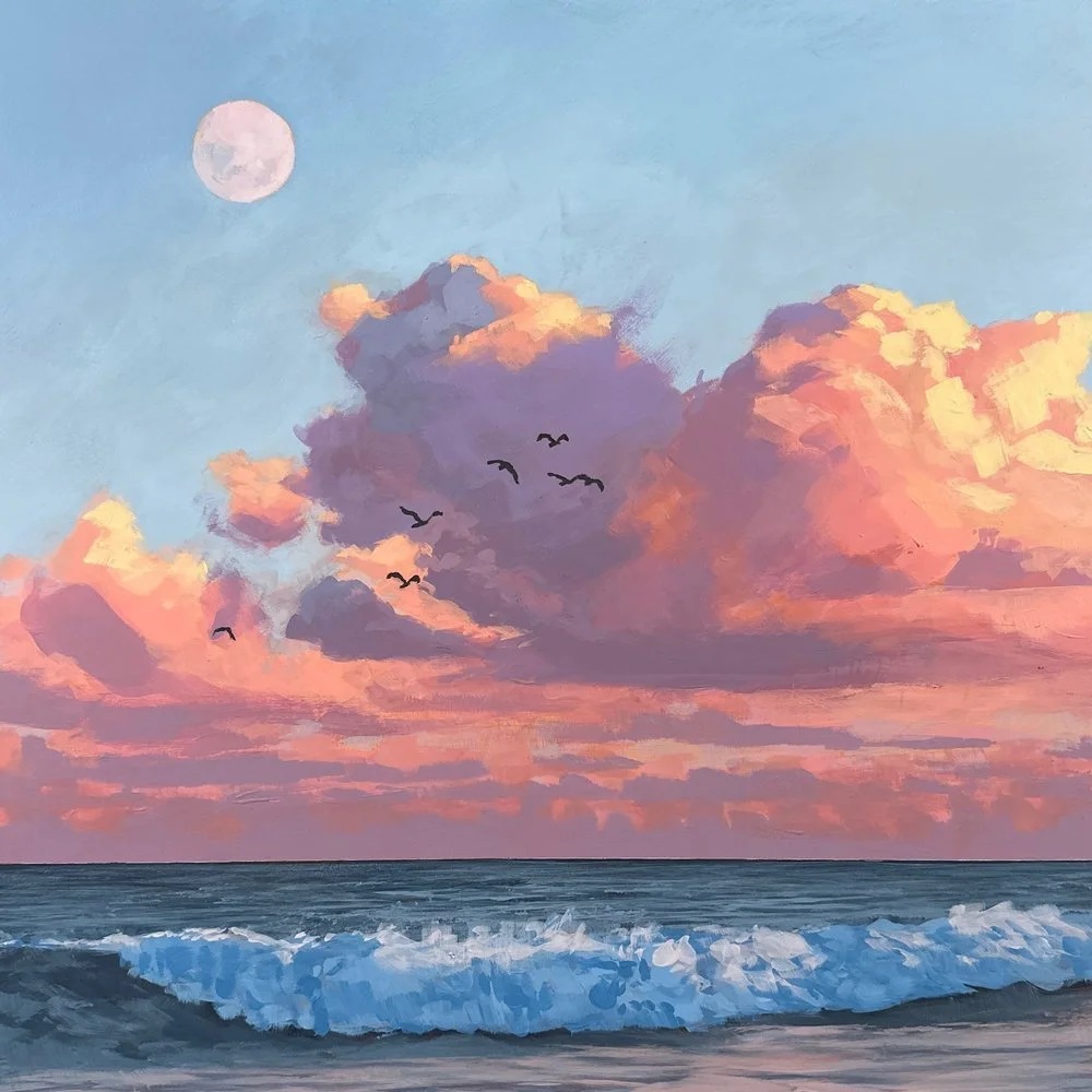sea moon paint by jim musil